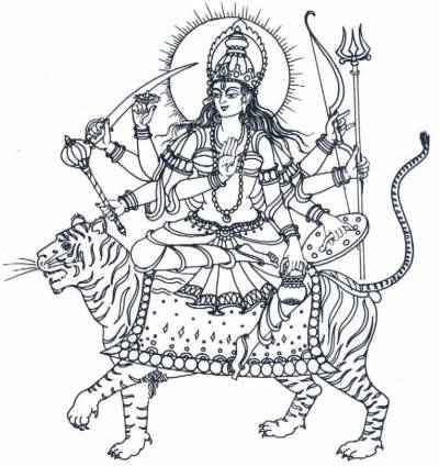 Durga on a tiger